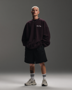 Alternative view of OVERSIZED TEE MAROON