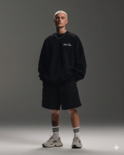Alternative view of OVERSIZED TEE BLACK