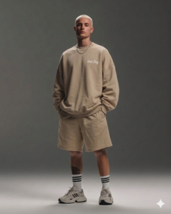 Alternative view of OVERSIZED TEE BEIGE