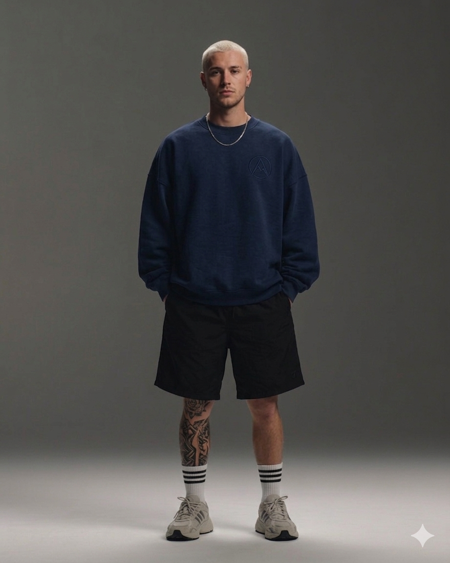 OVERSIZED TEE NAVY BLUE