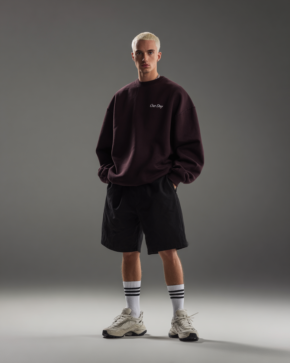 OVERSIZED TEE MAROON