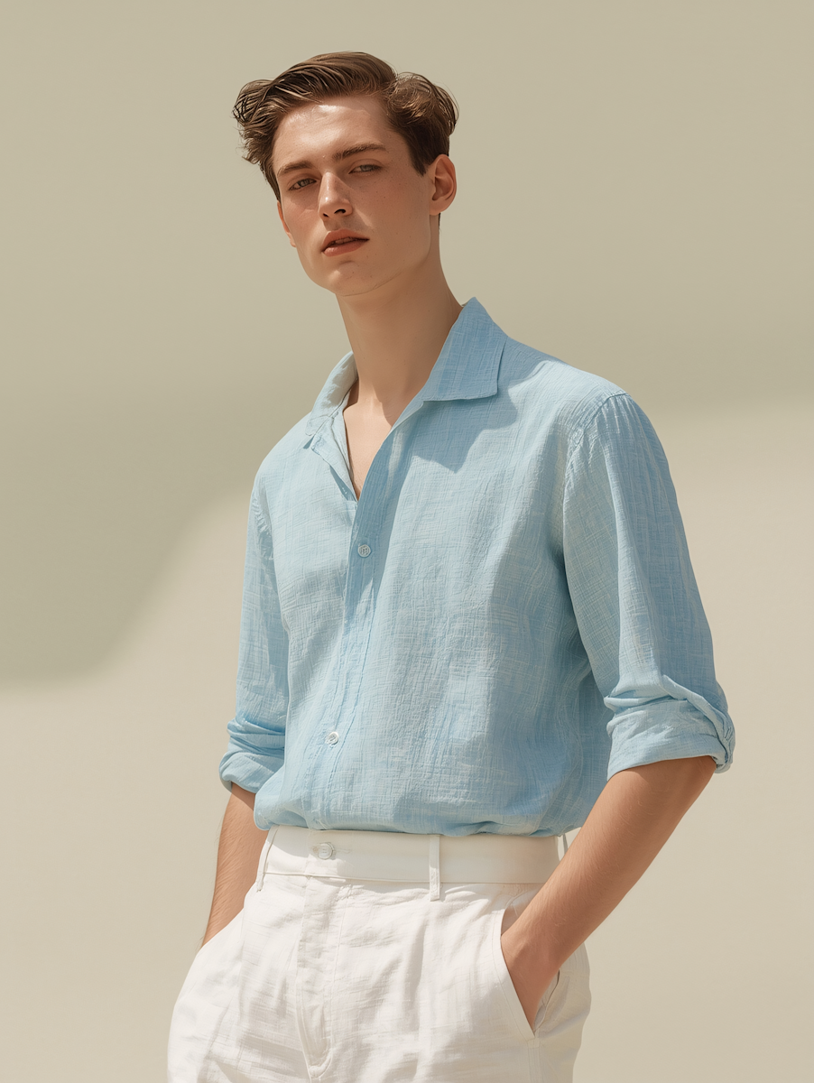 AZURE RIVIERA LINEN SET